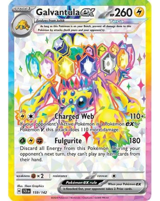 Galvantula ex 159/142  - Holofoil SV07 Stellar Crown - Ultra Rare