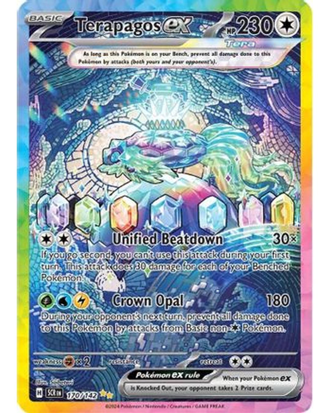 Terapagos ex 170/142  - Holofoil SV07 Stellar Crown - Special Illustration Rare