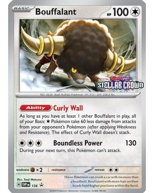 Bouffalant 136  - Holofoil SV Scarlet & Violet Promo Cards - Promo