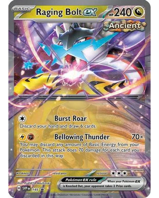 Raging Bolt ex 145  - Holofoil SV Scarlet & Violet Promo Cards - Promo