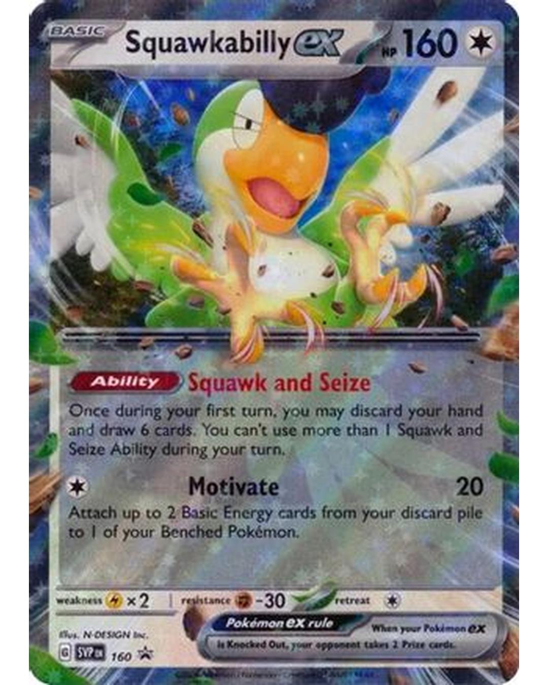 Squawkabilly ex 160  - Holofoil SV Scarlet & Violet Promo Cards - Promo