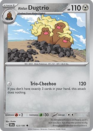 Alolan Dugtrio 123/191  SV08 Surging Sparks - Uncommon