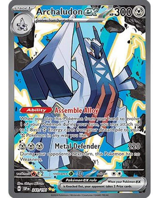 Archaludon ex 241/191  - Holofoil SV08 Surging Sparks - Special Illustration Rare