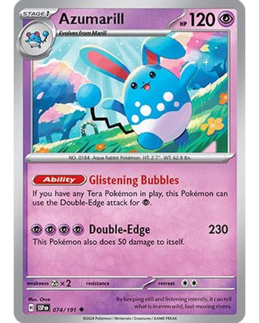 Azumarill 074/191  - Reverse Holofoil SV08 Surging Sparks - Uncommon