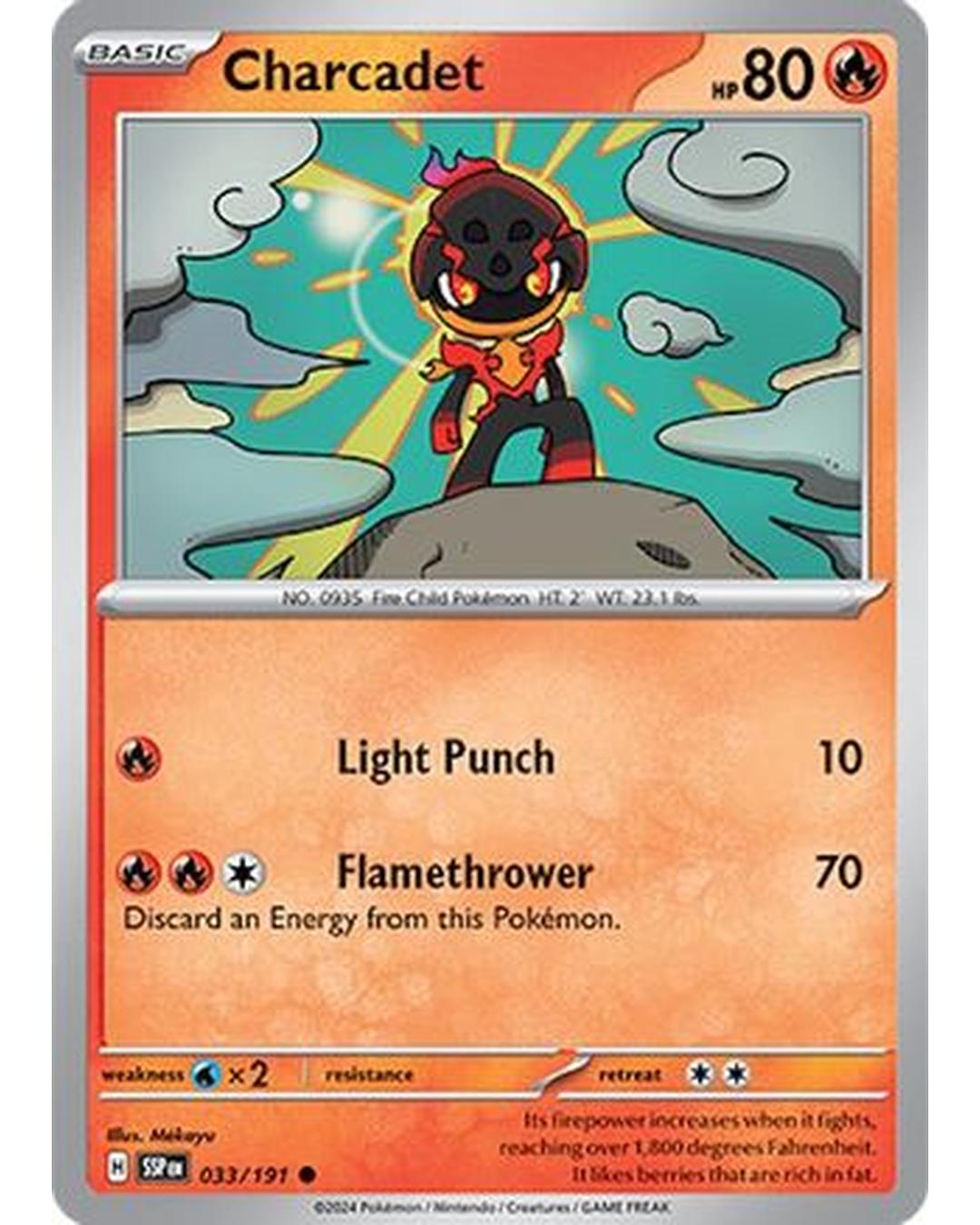 Charcadet 033/191  - Reverse Holofoil SV08 Surging Sparks - Common