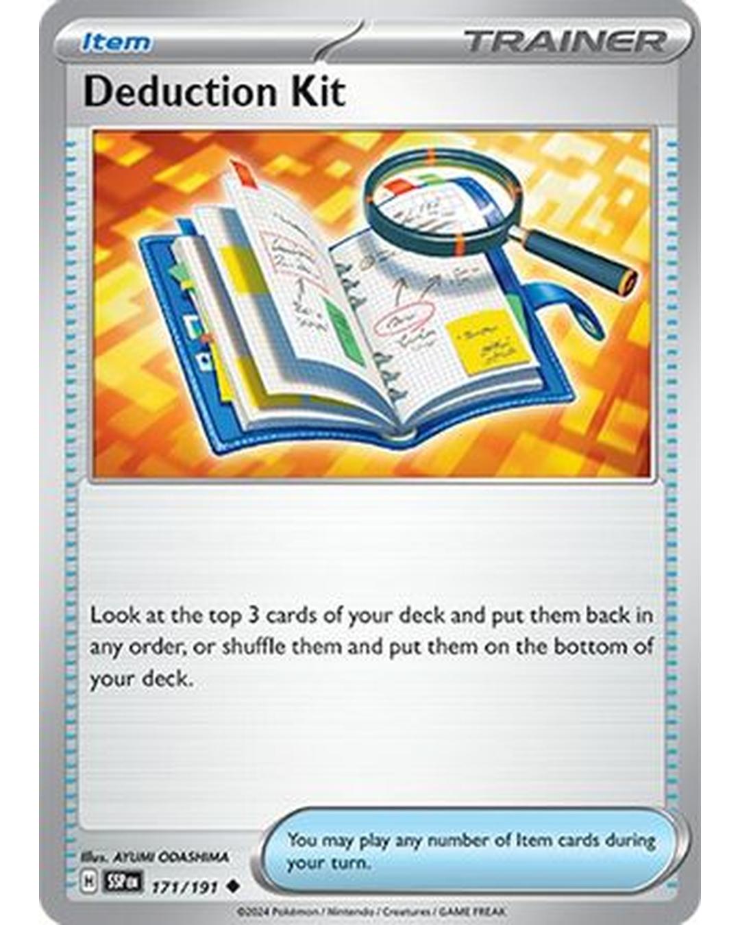 Deduction Kit 171/191  - Reverse Holofoil SV08 Surging Sparks - Uncommon