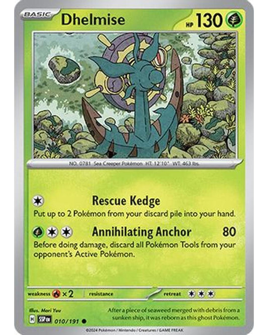 Dhelmise 010/191  - Reverse Holofoil SV08 Surging Sparks - Common