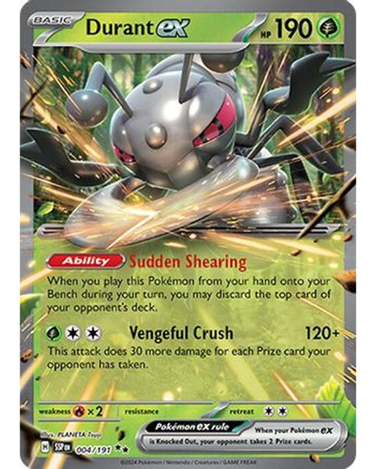 Durant ex 004/191  - Holofoil SV08 Surging Sparks - Double Rare