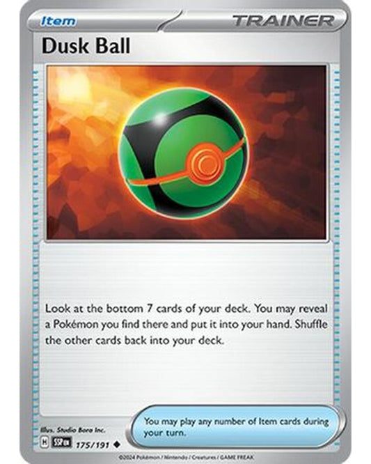 Dusk Ball 175/191  - Reverse Holofoil SV08 Surging Sparks - Uncommon