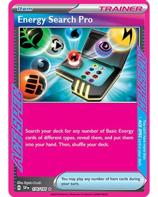 Energy Search Pro 176/191  - Holofoil SV08 Surging Sparks - ACE SPEC Rare