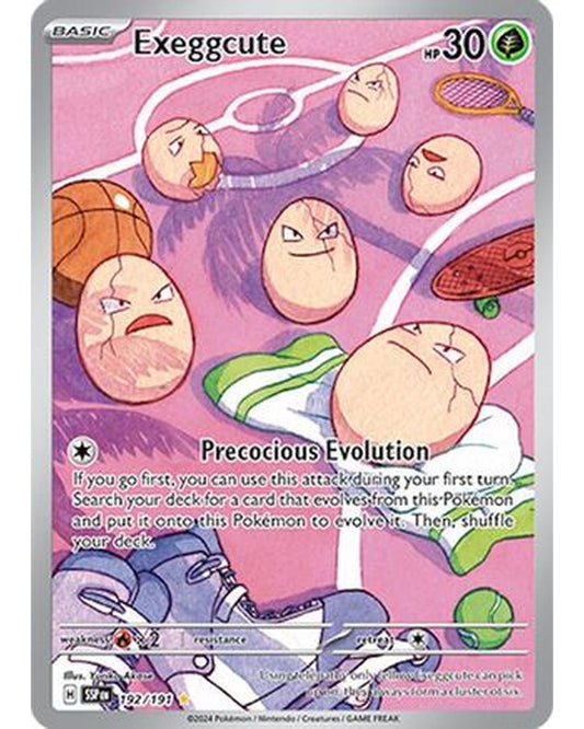 Exeggcute 192/191  - Holofoil SV08 Surging Sparks - Illustration Rare