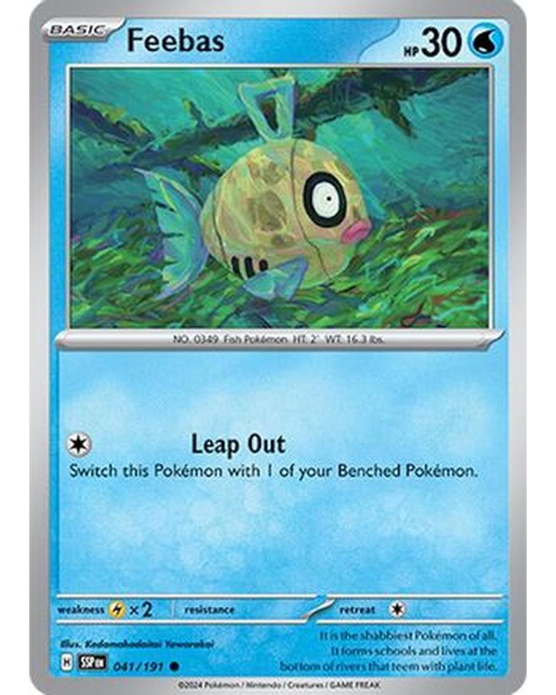 Feebas 041/191  - Reverse Holofoil SV08 Surging Sparks - Common