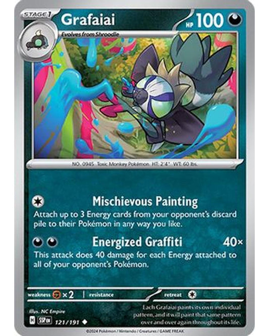 Grafaiai 121/191  - Reverse Holofoil SV08 Surging Sparks - Uncommon