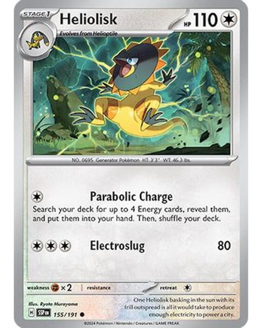 Heliolisk 155/191  - Reverse Holofoil SV08 Surging Sparks - Common