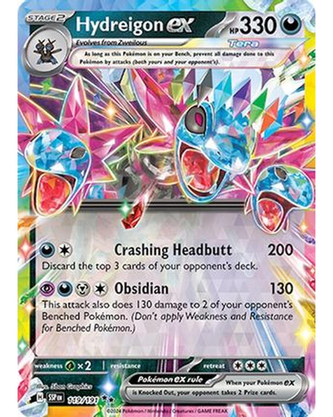Hydreigon ex 119/191  - Holofoil SV08 Surging Sparks - Double Rare