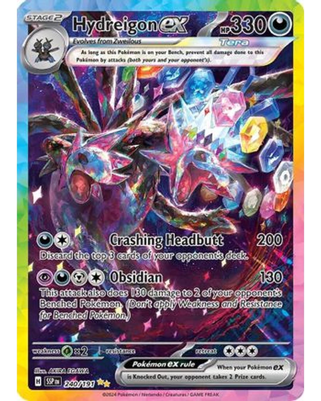 Hydreigon ex 240/191  - Holofoil SV08 Surging Sparks - Special Illustration Rare