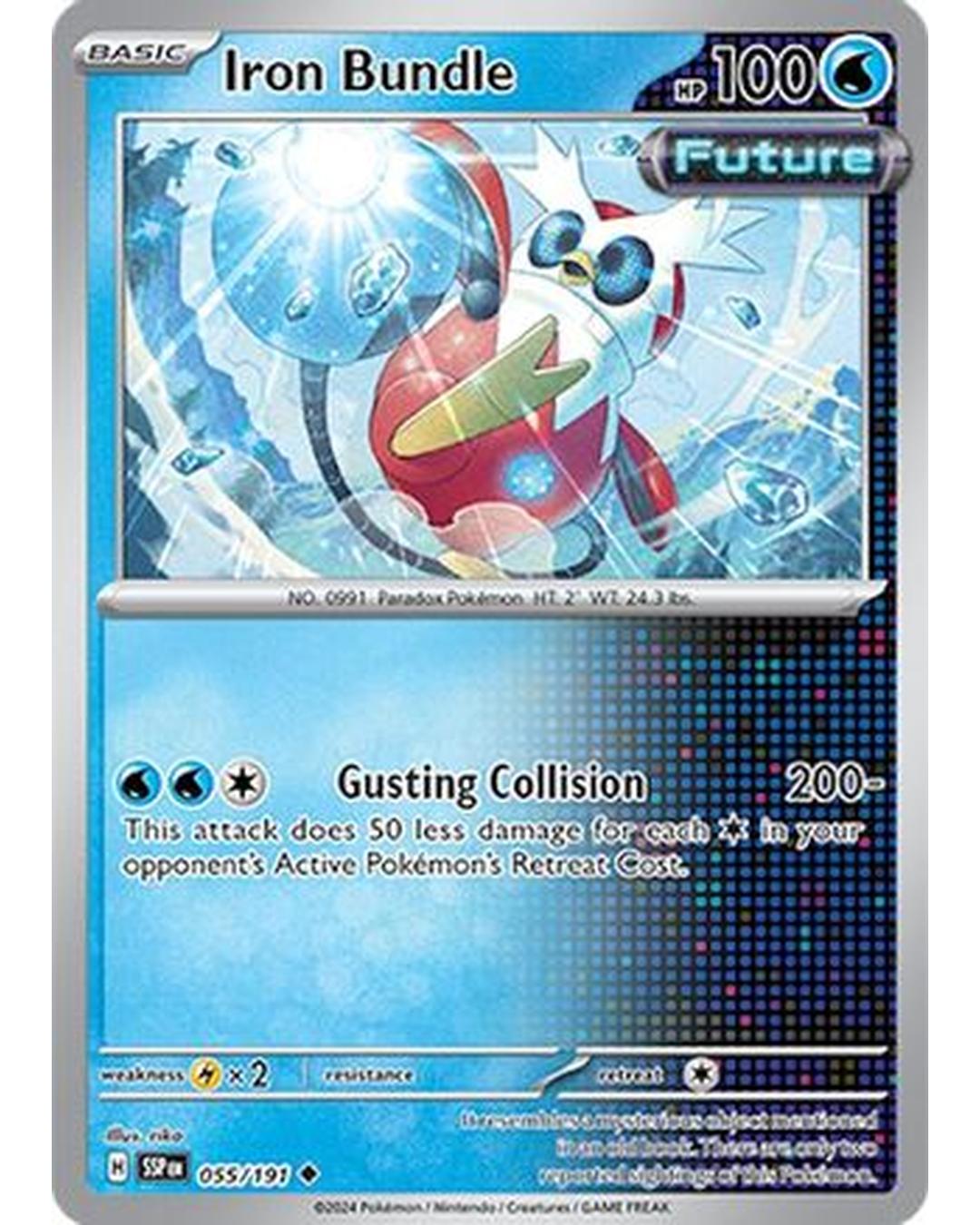 Iron Bundle 055/191  - Reverse Holofoil SV08 Surging Sparks - Uncommon