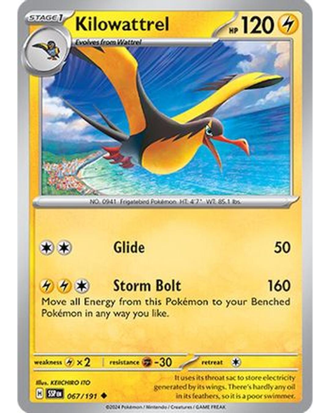 Kilowattrel 067/191  SV08 Surging Sparks - Uncommon