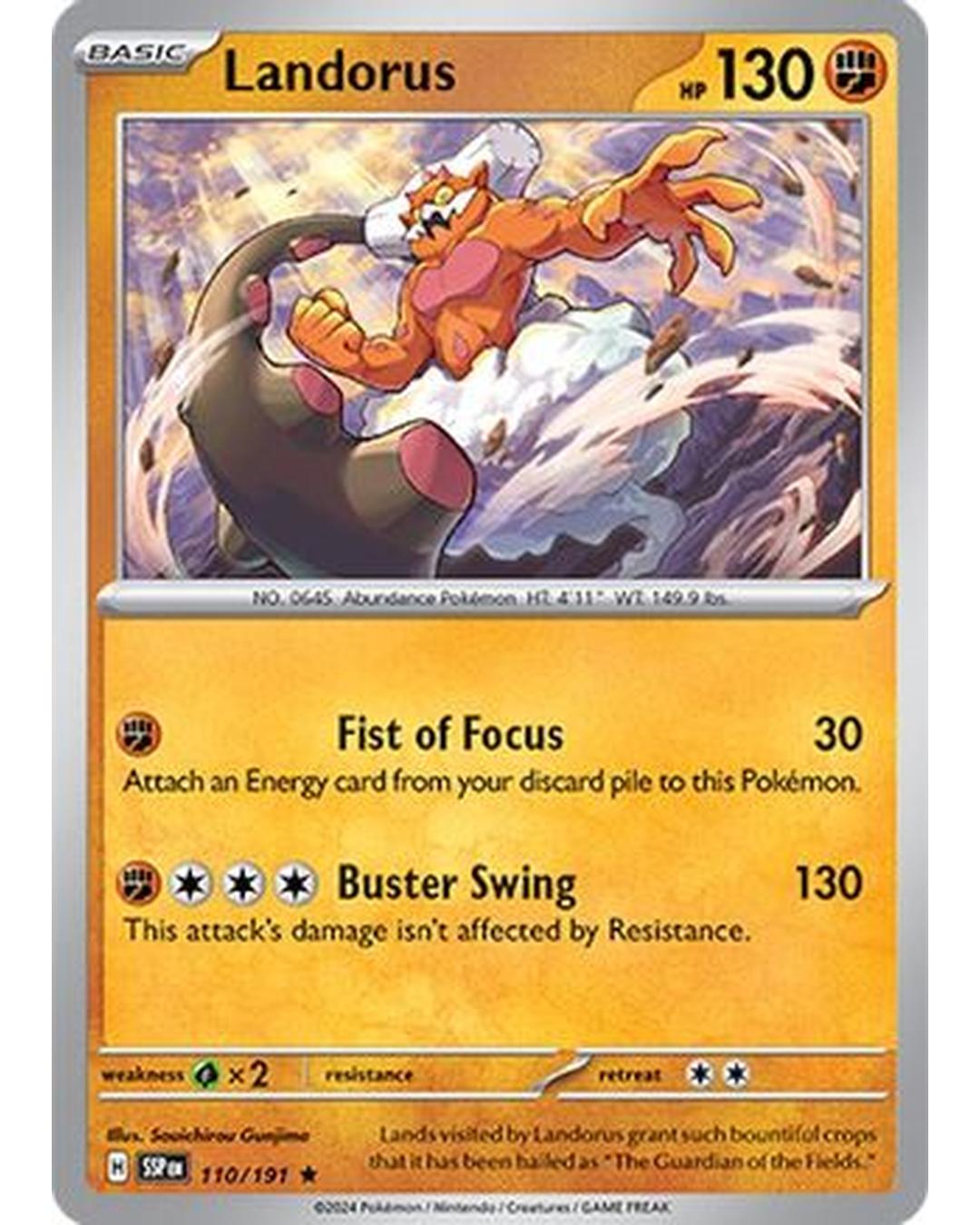 Landorus 110/191  - Reverse Holofoil SV08 Surging Sparks - Rare