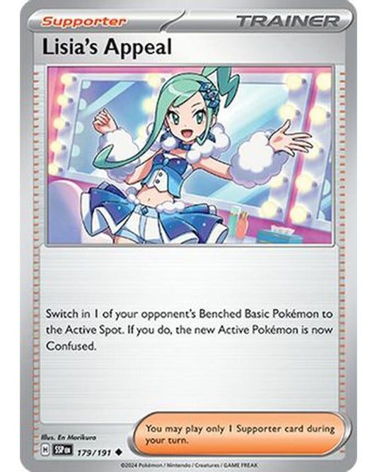 Lisia's Appeal 179/191  - Reverse Holofoil SV08 Surging Sparks - Uncommon
