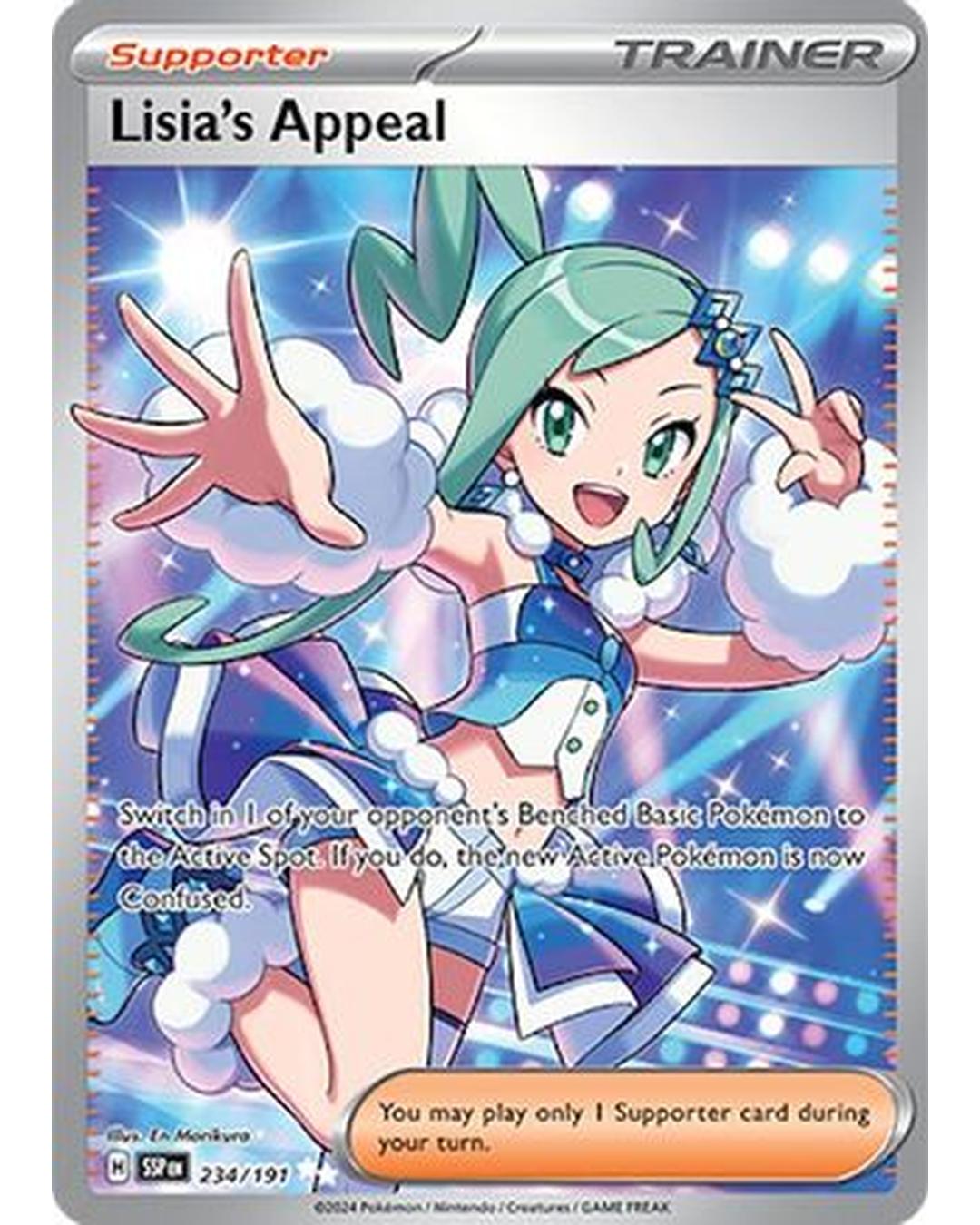 Lisia's Appeal 234/191  - Holofoil SV08 Surging Sparks - Ultra Rare