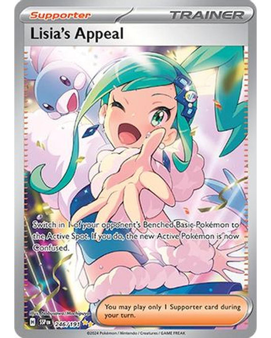 Lisia's Appeal 246/191  - Holofoil SV08 Surging Sparks - Special Illustration Rare