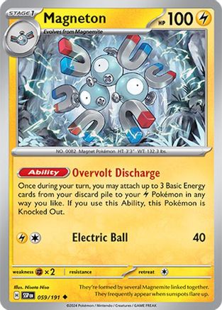Magneton 059/191  - Reverse Holofoil SV08 Surging Sparks - Uncommon