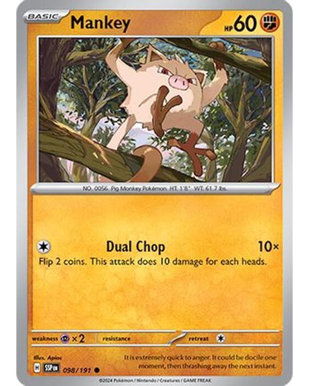 Mankey 098/191  SV08 Surging Sparks - Common