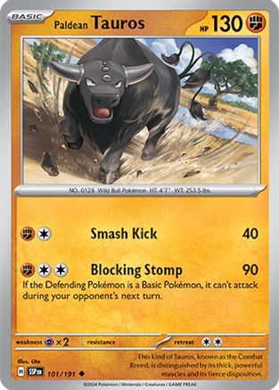 Paldean Tauros 101/191  SV08 Surging Sparks - Uncommon