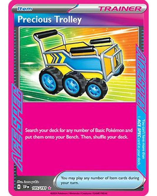 Precious Trolley 185/191  - Holofoil SV08 Surging Sparks - ACE SPEC Rare
