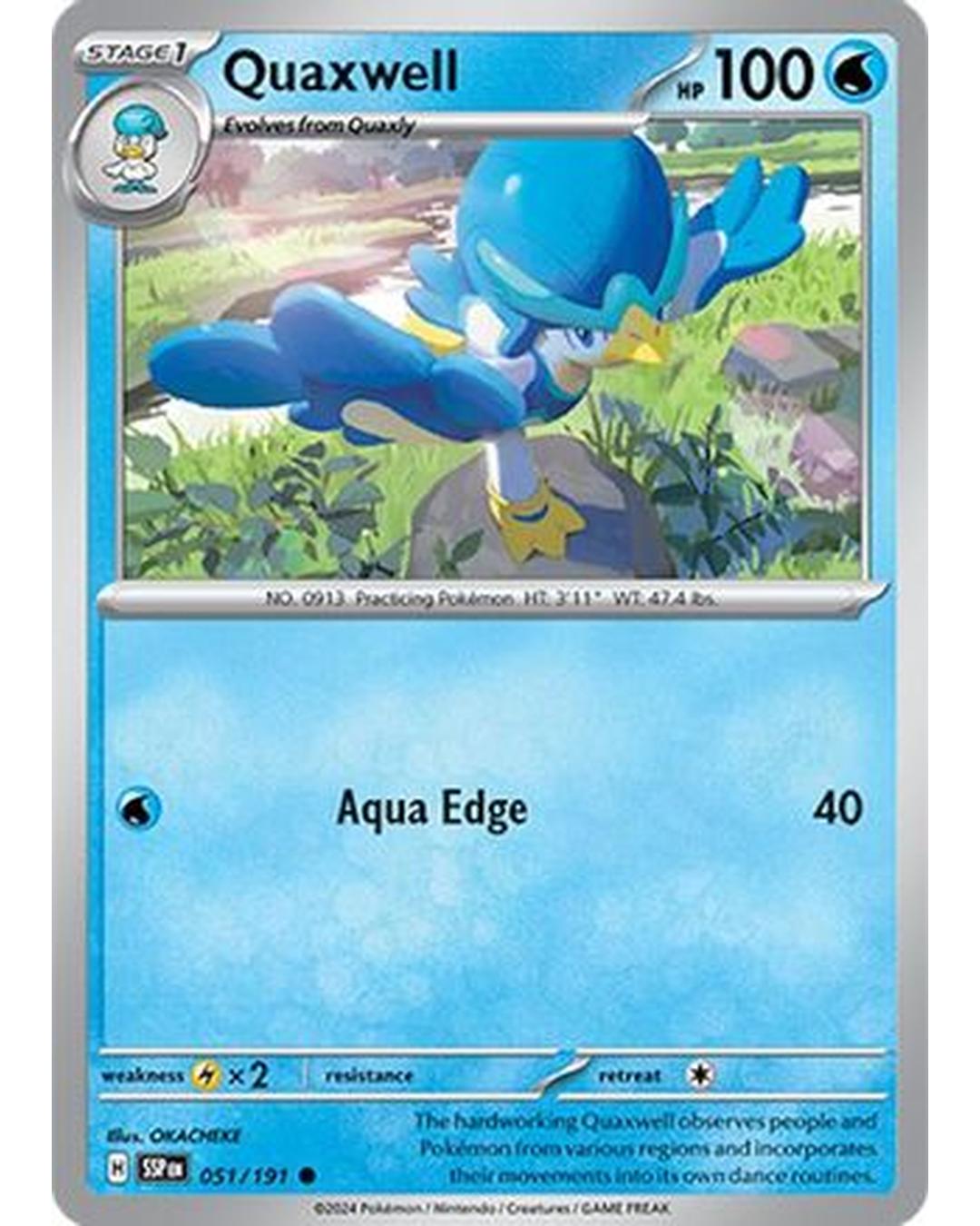 Quaxwell 051/191  - Reverse Holofoil SV08 Surging Sparks - Common