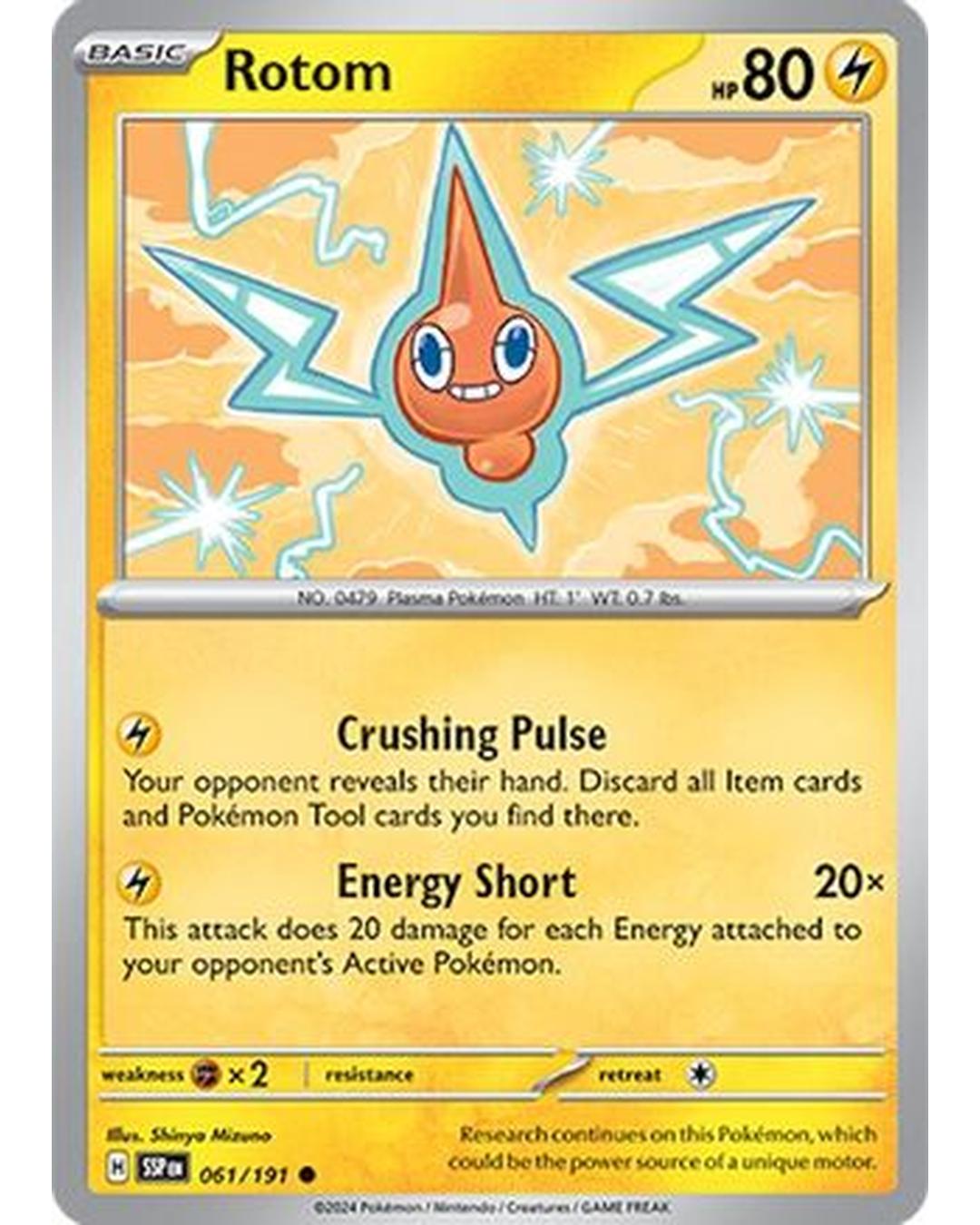 Rotom 061/191  - Reverse Holofoil SV08 Surging Sparks - Common
