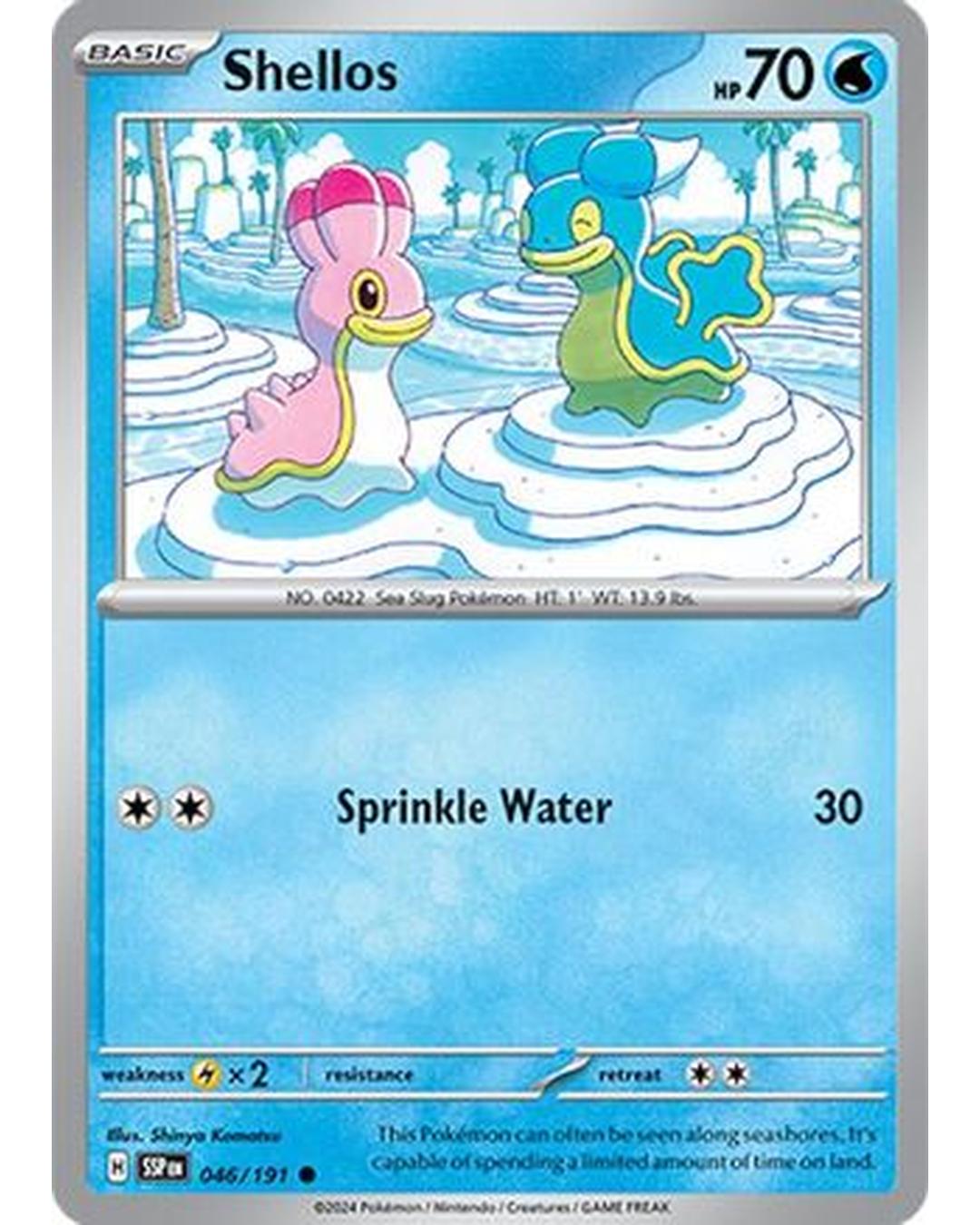 Shellos 046/191  - Reverse Holofoil SV08 Surging Sparks - Common