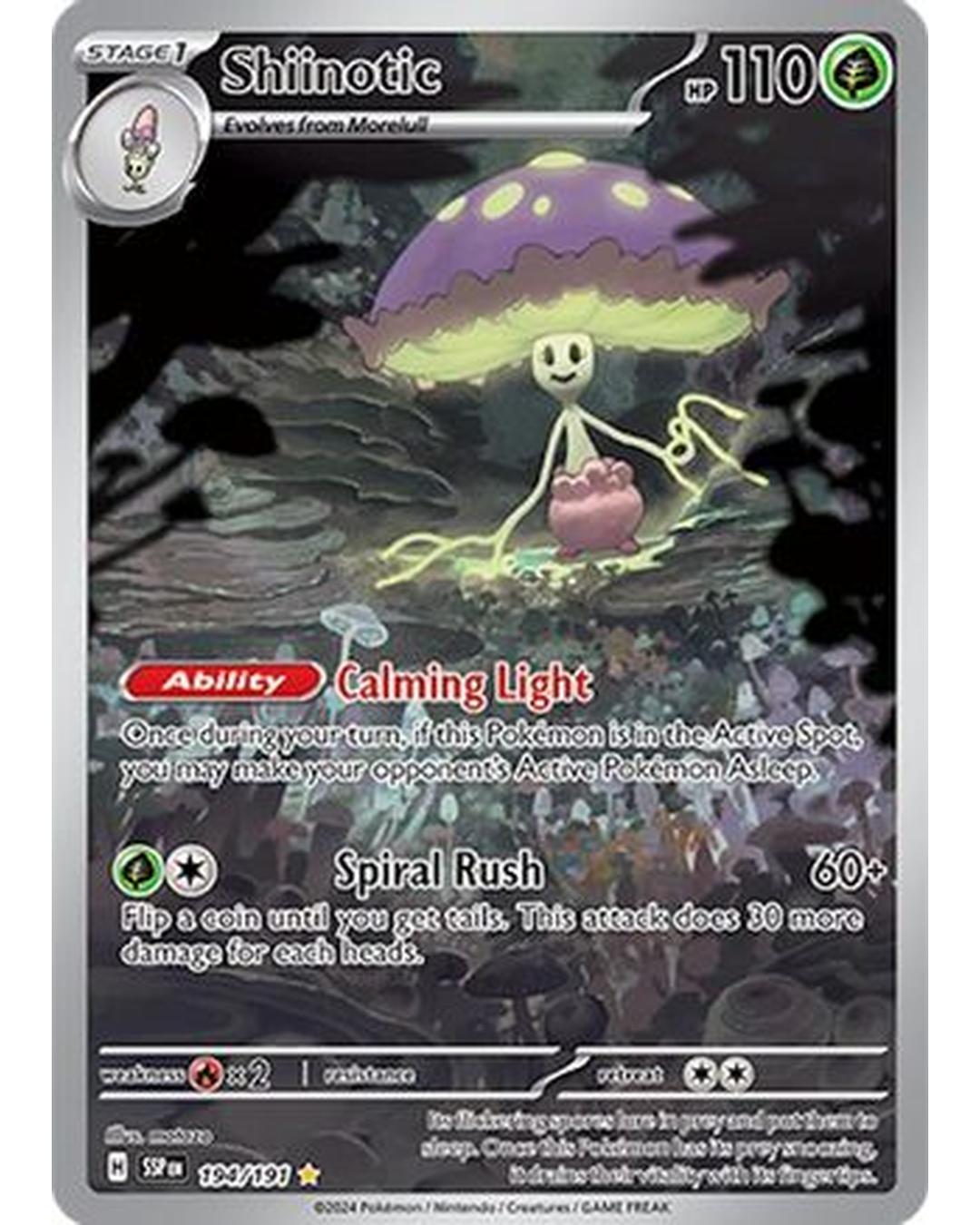 Shiinotic 194/191  - Holofoil SV08 Surging Sparks - Illustration Rare