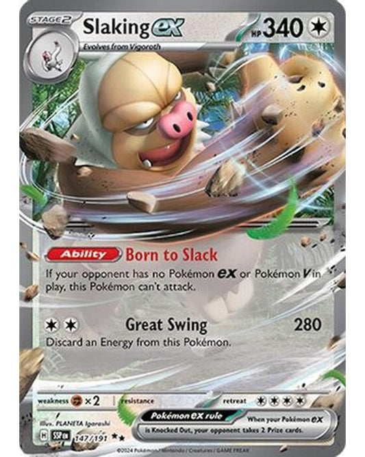 Slaking ex 147/191  - Holofoil SV08 Surging Sparks - Double Rare