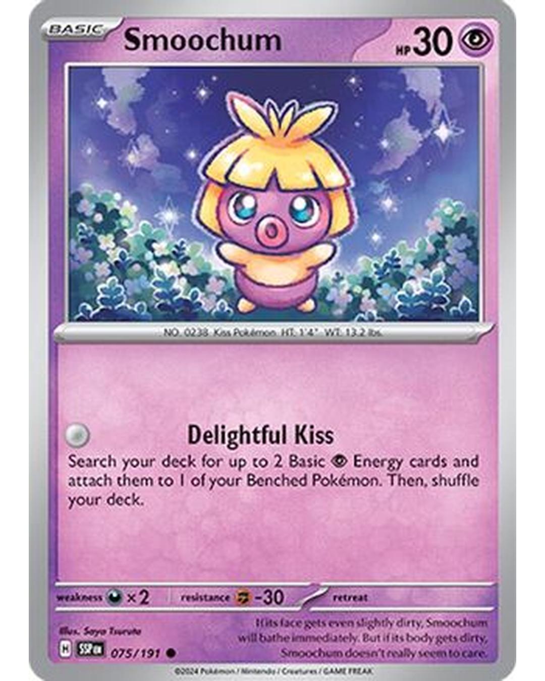 Smoochum 075/191  - Reverse Holofoil SV08 Surging Sparks - Common