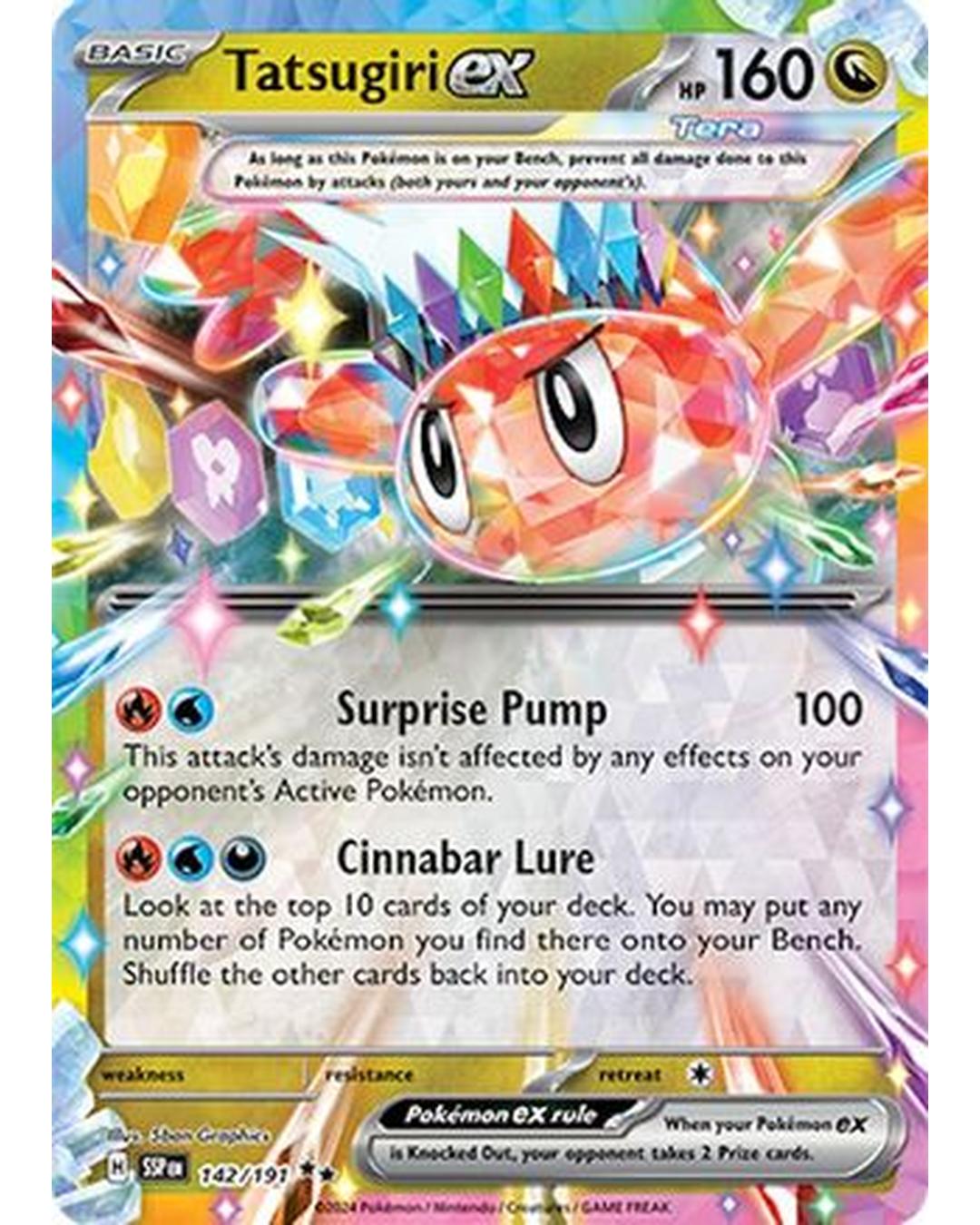 Tatsugiri ex 142/191  - Holofoil SV08 Surging Sparks - Double Rare