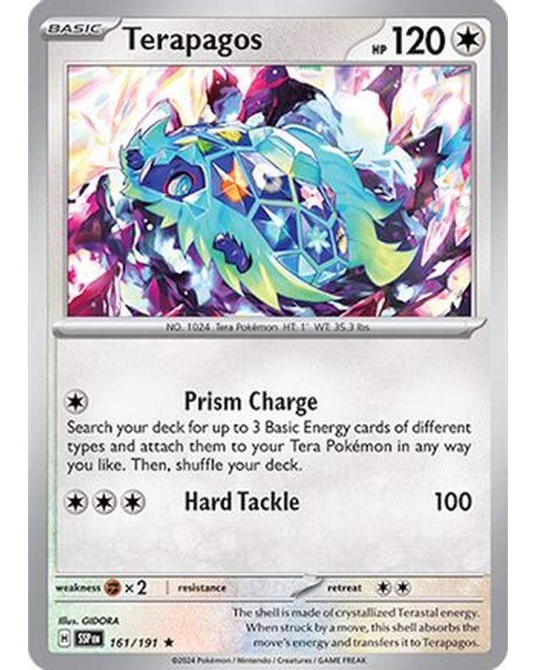 Terapagos 161/191  - Reverse Holofoil SV08 Surging Sparks - Rare