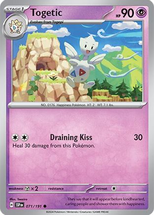 Togetic 071/191  - Reverse Holofoil SV08 Surging Sparks - Common
