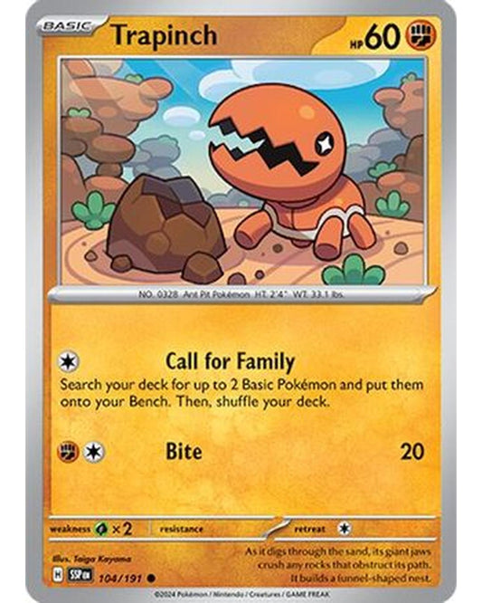 Trapinch 104/191  SV08 Surging Sparks - Common