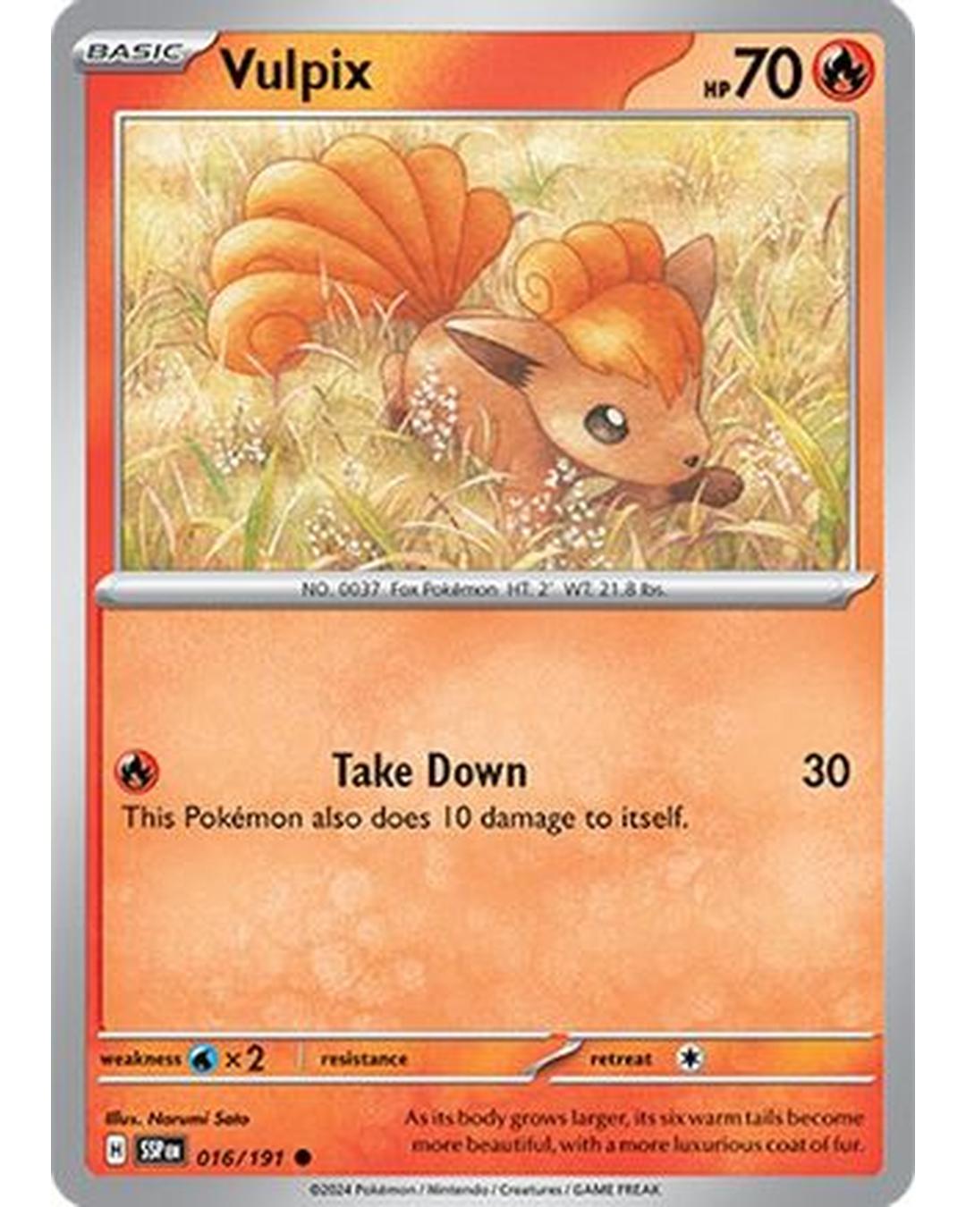 Vulpix 016/191  SV08 Surging Sparks - Common