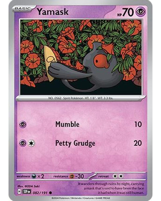 Yamask 082/191  - Reverse Holofoil SV08 Surging Sparks - Common