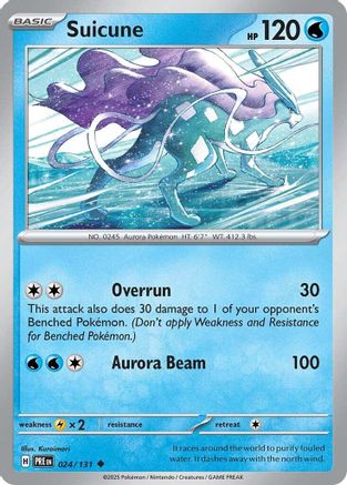 Suicune 024/131  - Reverse Holofoil SV Prismatic Evolutions - Uncommon