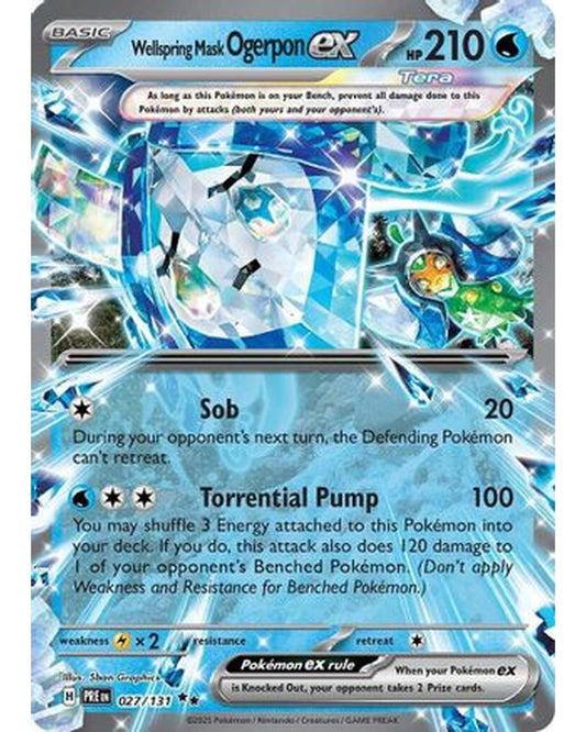 Wellspring Mask Ogerpon ex 027/131  - Holofoil SV Prismatic Evolutions - Double Rare