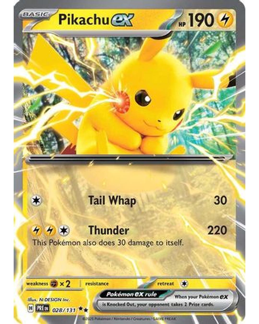 Pikachu ex 028/131  - Holofoil SV Prismatic Evolutions - Double Rare