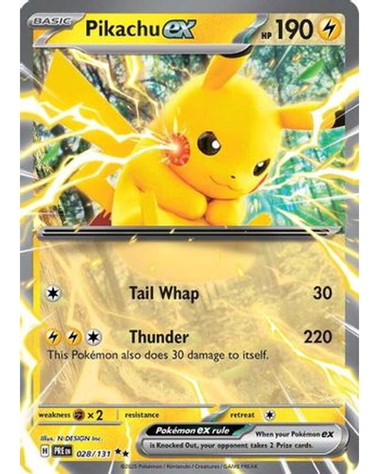 Pikachu ex 028/131  - Holofoil SV Prismatic Evolutions - Double Rare