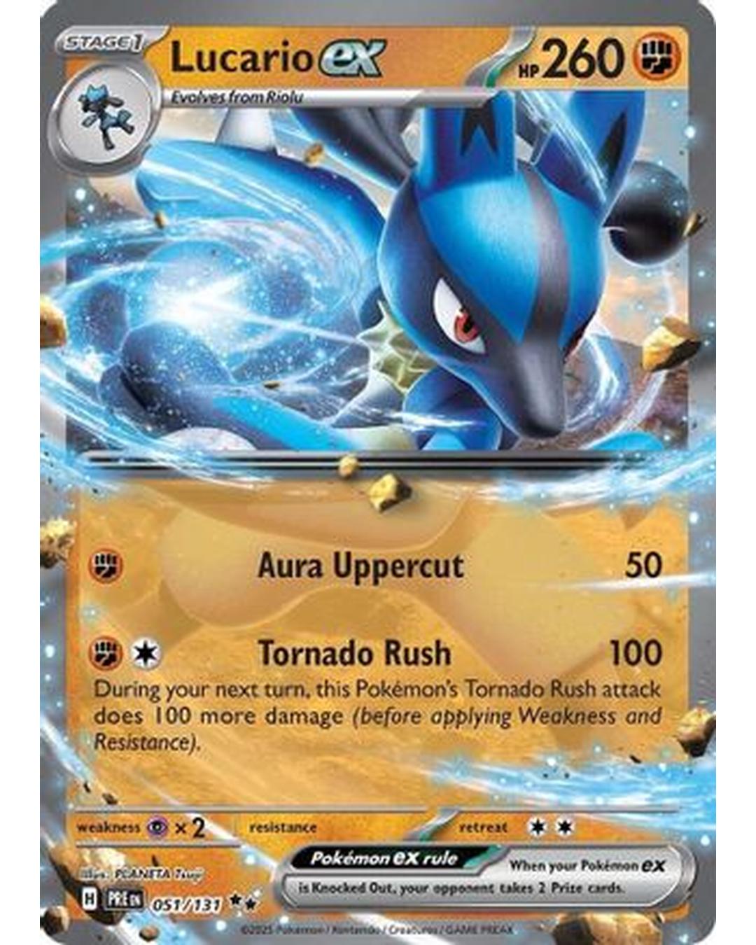 Lucario ex 051/131  - Holofoil SV Prismatic Evolutions - Double Rare