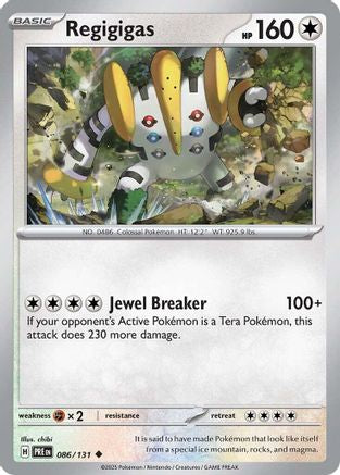 Regigigas 086/131  - Reverse Holofoil SV Prismatic Evolutions - Uncommon