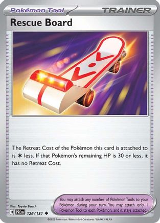 Rescue Board 126/131  - Reverse Holofoil SV Prismatic Evolutions - Uncommon