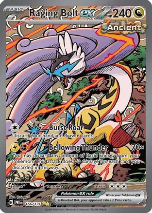 Raging Bolt ex 166/131  - Holofoil SV Prismatic Evolutions - Special Illustration Rare